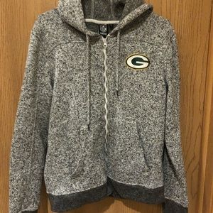 Packers NFL team apparel zip up hoody jacket sweatshirt size L